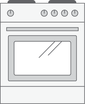 Cooking range illustration
