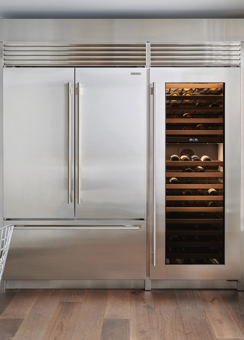 stainless steel built-in refrigerator