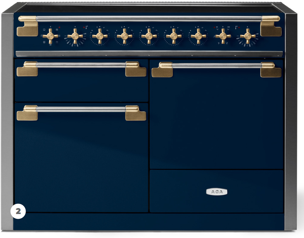AGA ELISE SERIES CLASSIC COLOR COLLECTION AEL481INCBB 48 INCH FREESTANDING INDUCTION RANGE